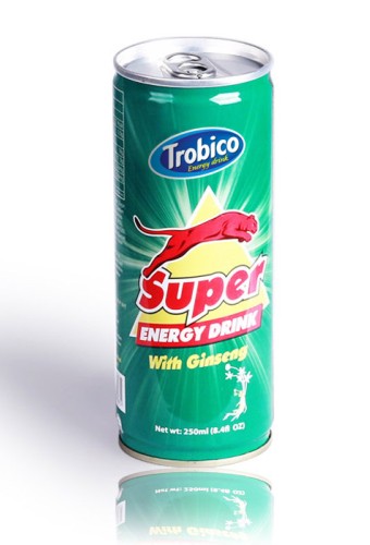 Super energy drink with ginseng alu can 250ml
